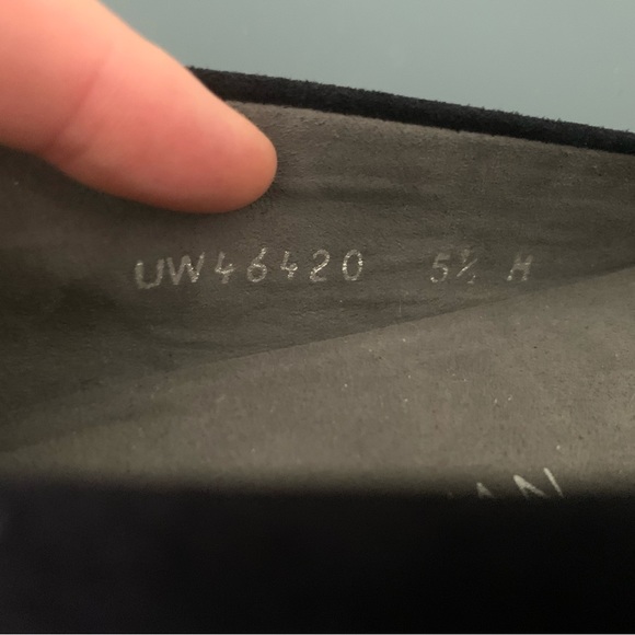 Stuart Weitzman Mocnroll horsebit suede loafers - size 5.5 - black - Picture 6 of 6